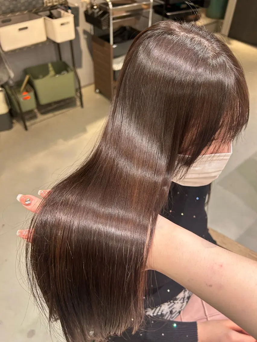 ロング カラー ブラウンカラー ナチュラルブラウン ヘアカラー トリートメント Hotaru/梅田 /茶屋町のヘアスタイル