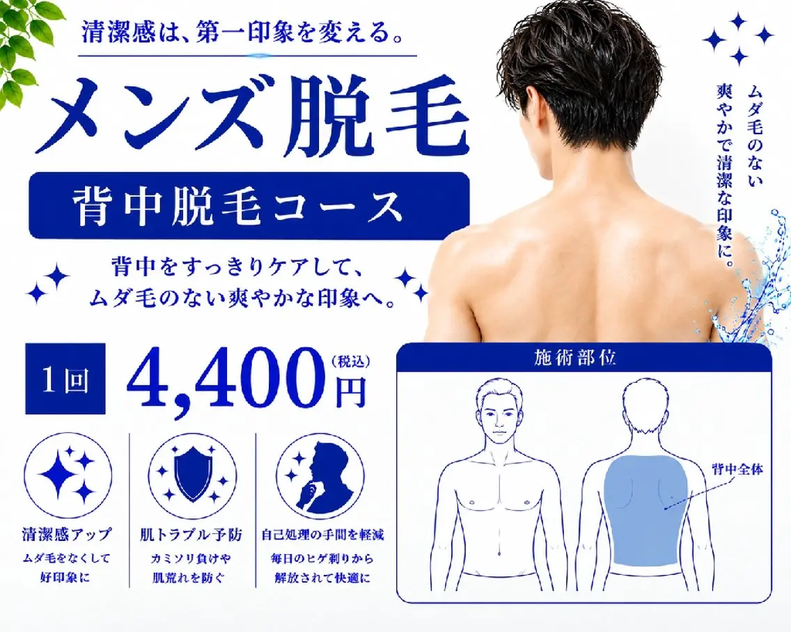 メンズ 脱毛 武 藤のエステ・リラクイメージ