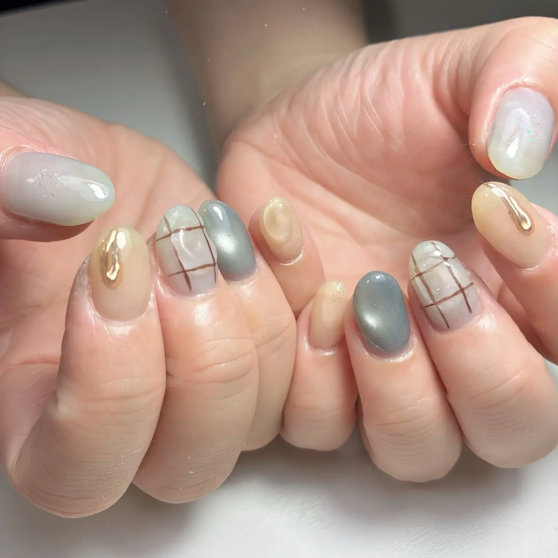ネイル フットネイル ジェルネイル マグネットネイル ニュアンスネイル オフィスネイル ハンドネイル nail salon anoneのネイルデザイン