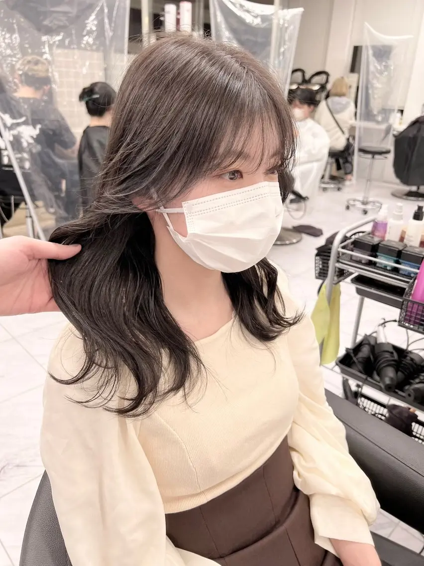 ロング カラー パーマ ヘアアレンジ メンズ 上品＆韓国風 🥀海心🥀のヘアスタイル
