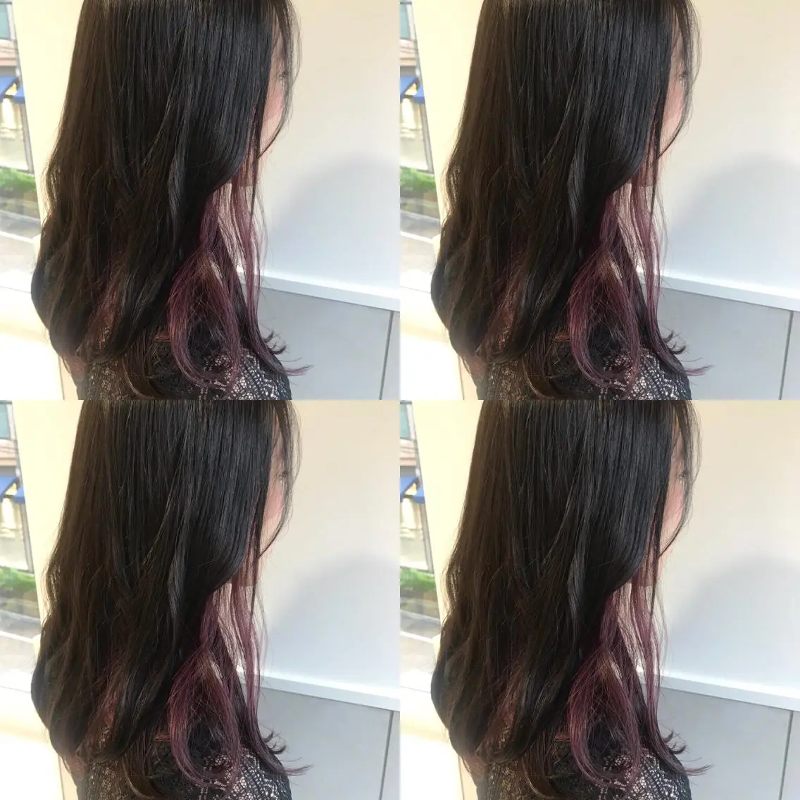 セミロング カラー 小栗 麻衣のヘアスタイル