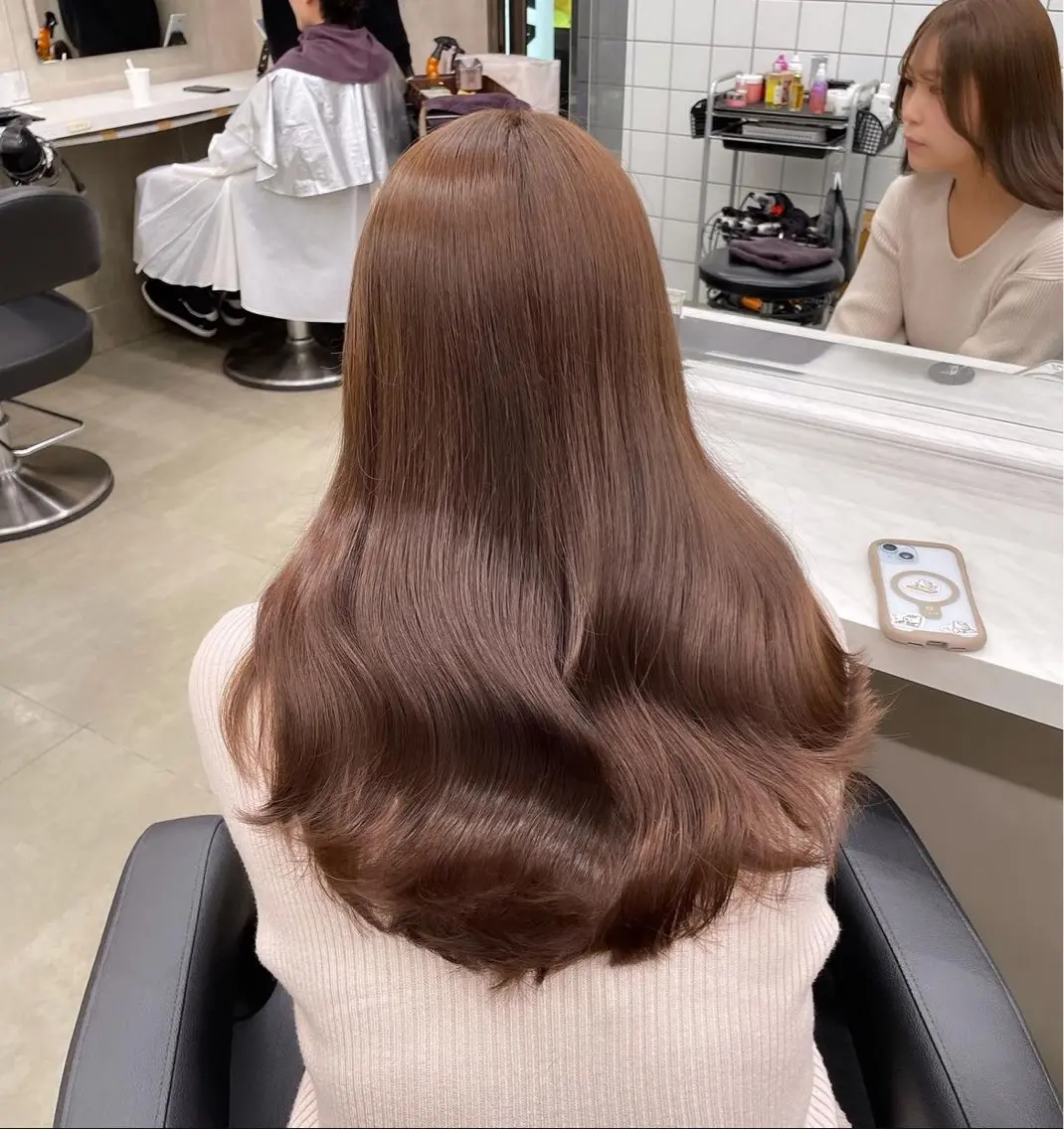 ロング ヘアカラー トリートメント 🤍透明感カラー/ 韓国レイヤー🤍のヘアスタイル