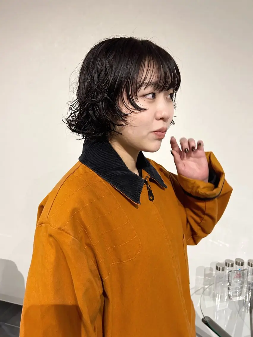 ショート パーマ ボブ hinano ヒナノのヘアスタイル