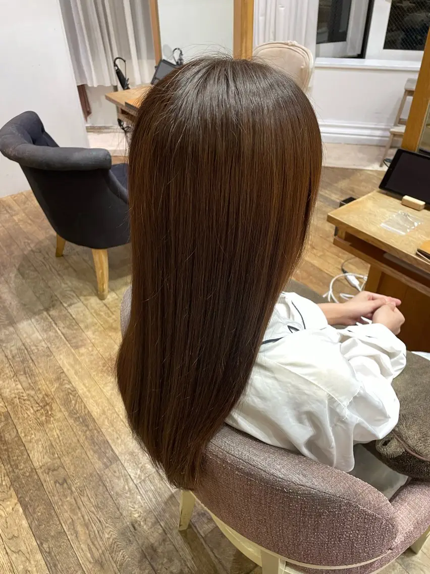 カラー ブラウンカラー パーマ／似合わせヘア 嶋 彩芽のヘアスタイル