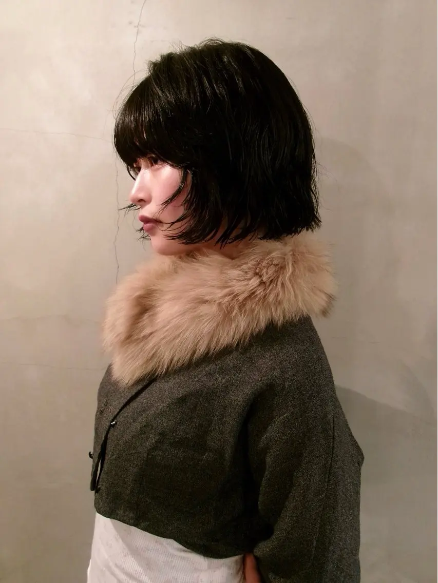ショート カラー ボブレイヤー ボブ レイヤーカット カット ヘアカラー 林　蓮/レイヤー/ 透明感カラーのヘアスタイル