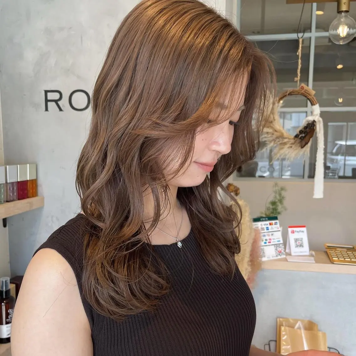 セミロング ヘアカラー MAI ROCCO3rdのヘアスタイル