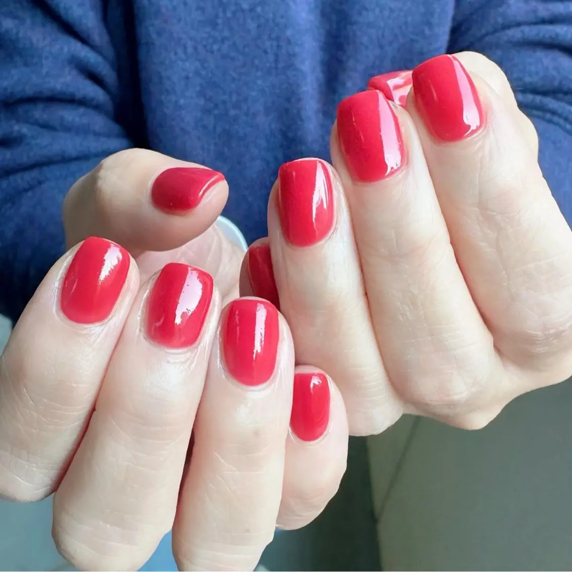 ネイル 氷ネイル・うるうるネイル 韓国ネイル ニュアンスネイル ワンカラーネイル オレンジ 🪞KAPE NAIL 🪞のネイルデザイン