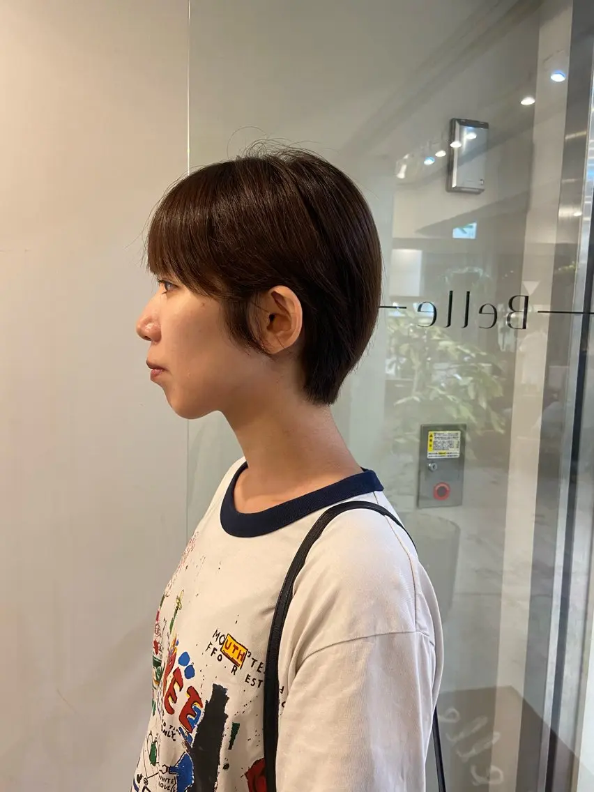 ショート カラー 丸みショート ショートヘア ダメージレス美容師 🌱水島侑理のヘアスタイル