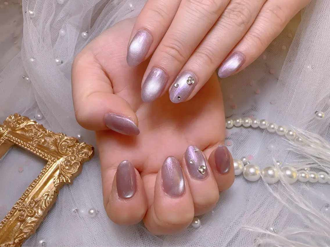 ネイル オーロラネイル フットネイル 韓国ネイル ラメ(グリッター) ラメグラデーション ハンドネイル Belle nail salon 新小岩のネイルデザイン