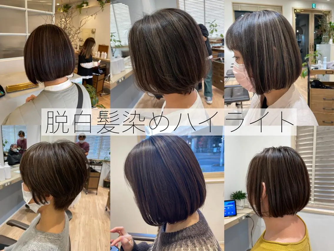 ショート 白髪ぼかしハイライト 💫ミネ ヒロシのヘアスタイル