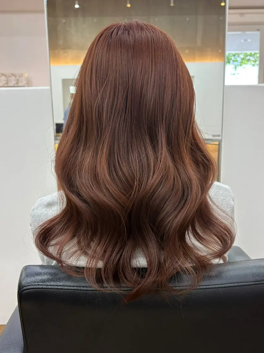 カラー ブラウンカラー オレンジ オレンジブラウン 堂脇 瑚白のヘアスタイル