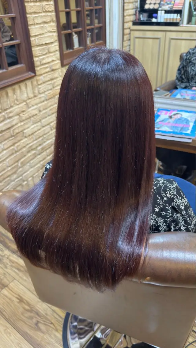 ロング カラー ブラウンカラー レッドカラー レッドブラウン ヘアカラー 大河内滉生 /オリーブカラー🫒のヘアスタイル