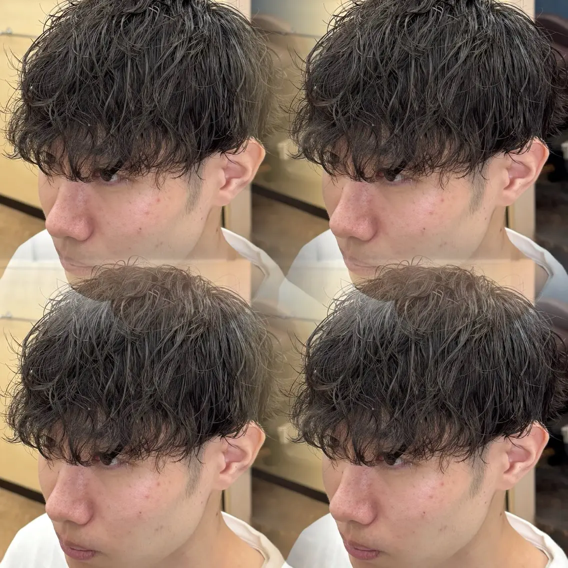 ミディアム メンズ ミディアムパーマ メンズパーマ カット パーマ 焼津メンズパーマ特化 大石雄生のヘアスタイル