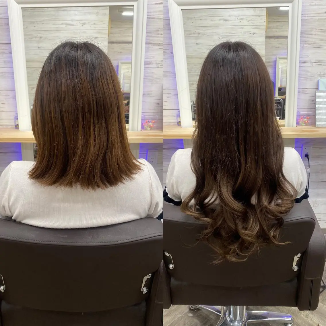 セミロング カラー ヘアアレンジ アイブロウ ショートボブ 編み込みエクステ シールエクステ セミロングパーマ バレイヤージュ FAAM Tsuneのヘアスタイル