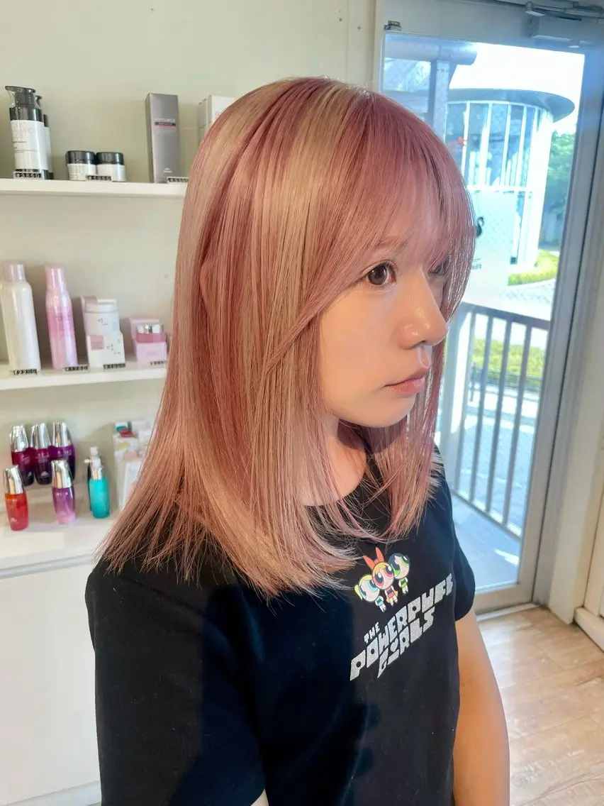 セミロング カット ヘアカラー PayPay対応 kaito🍫のヘアスタイル