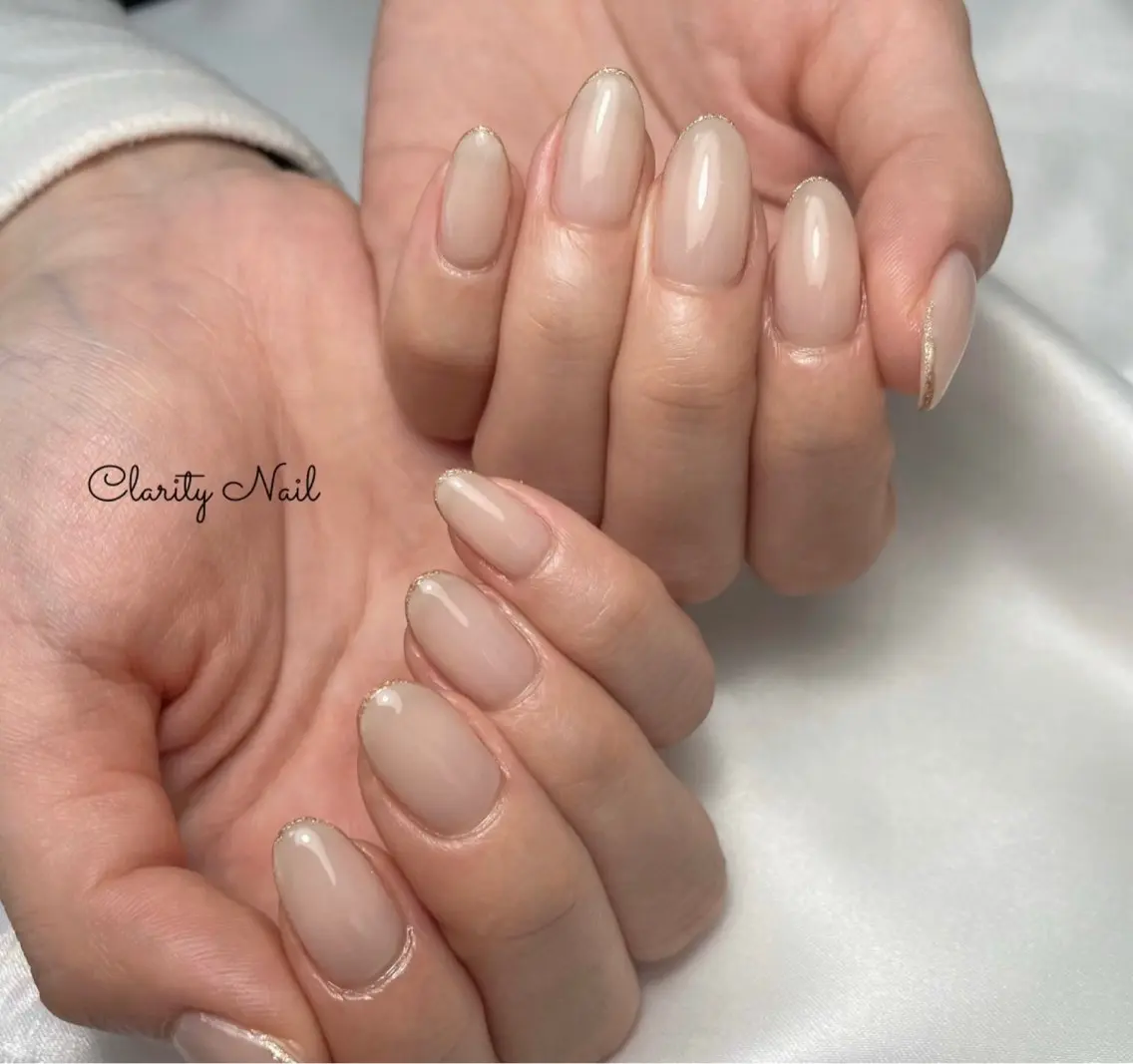 ネイル ラメ(グリッター) ワンカラーネイル ハンドネイル Clarity Nailのネイルデザイン