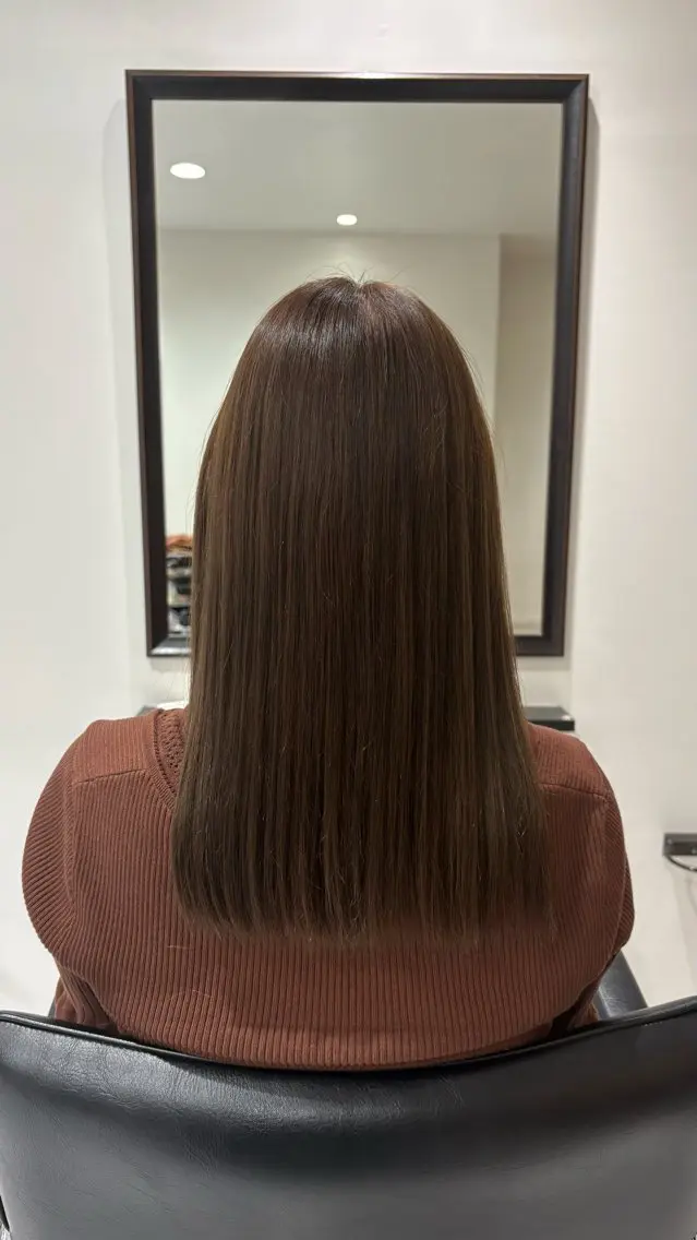 セミロング 縮毛矯正 トリートメント のん🌻髪質改善/ 透明感カラーのヘアスタイル