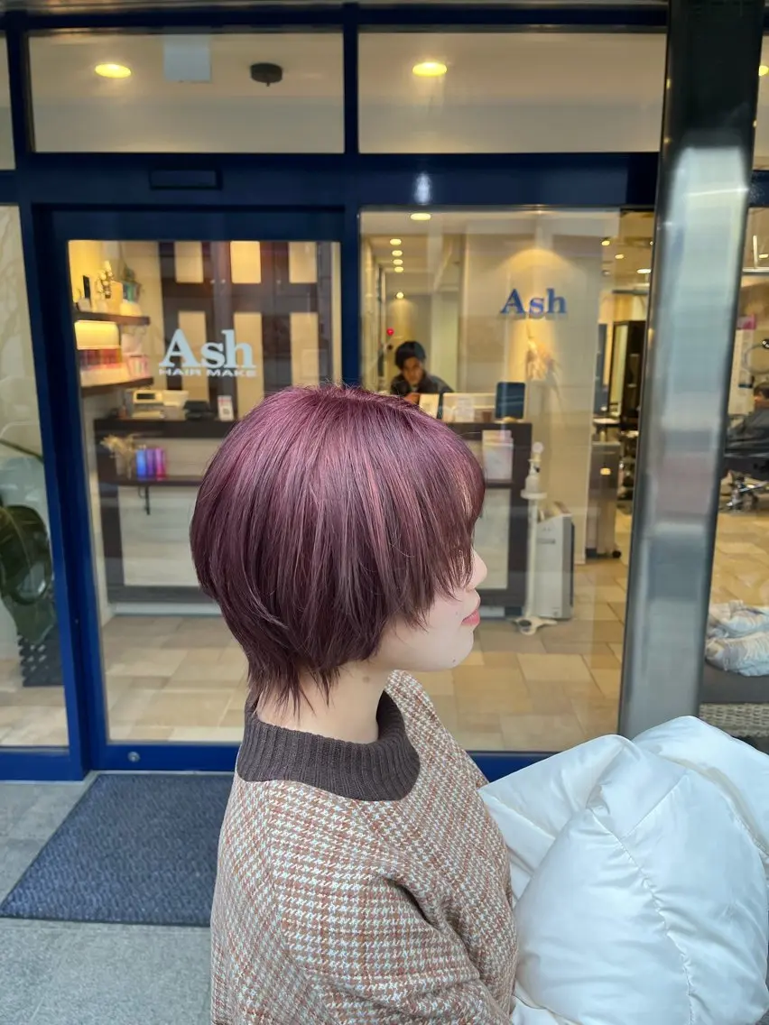 ショート カラー ヘアカラー 大人透明感艶カラー 寺田稜のヘアスタイル
