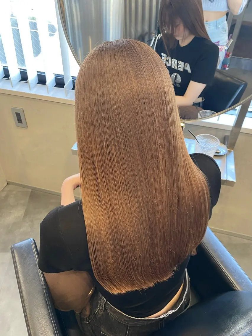 【ハイトーン】ブリーチ(1回)＋カラー＋トリートメント＋前髪顔周りカット🌟🫧✂️の写真