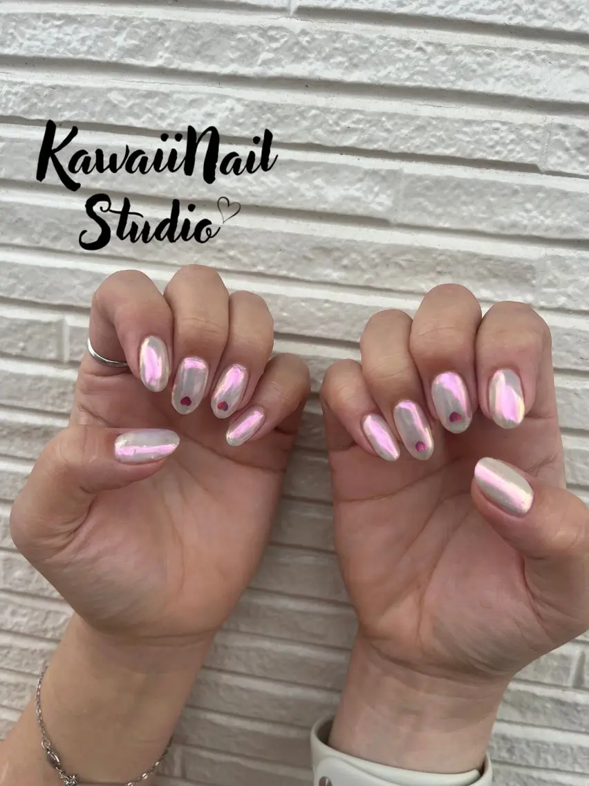 ネイル オーロラネイル ワンカラーネイル ハンドネイル Kawaiinail studioのネイルデザイン