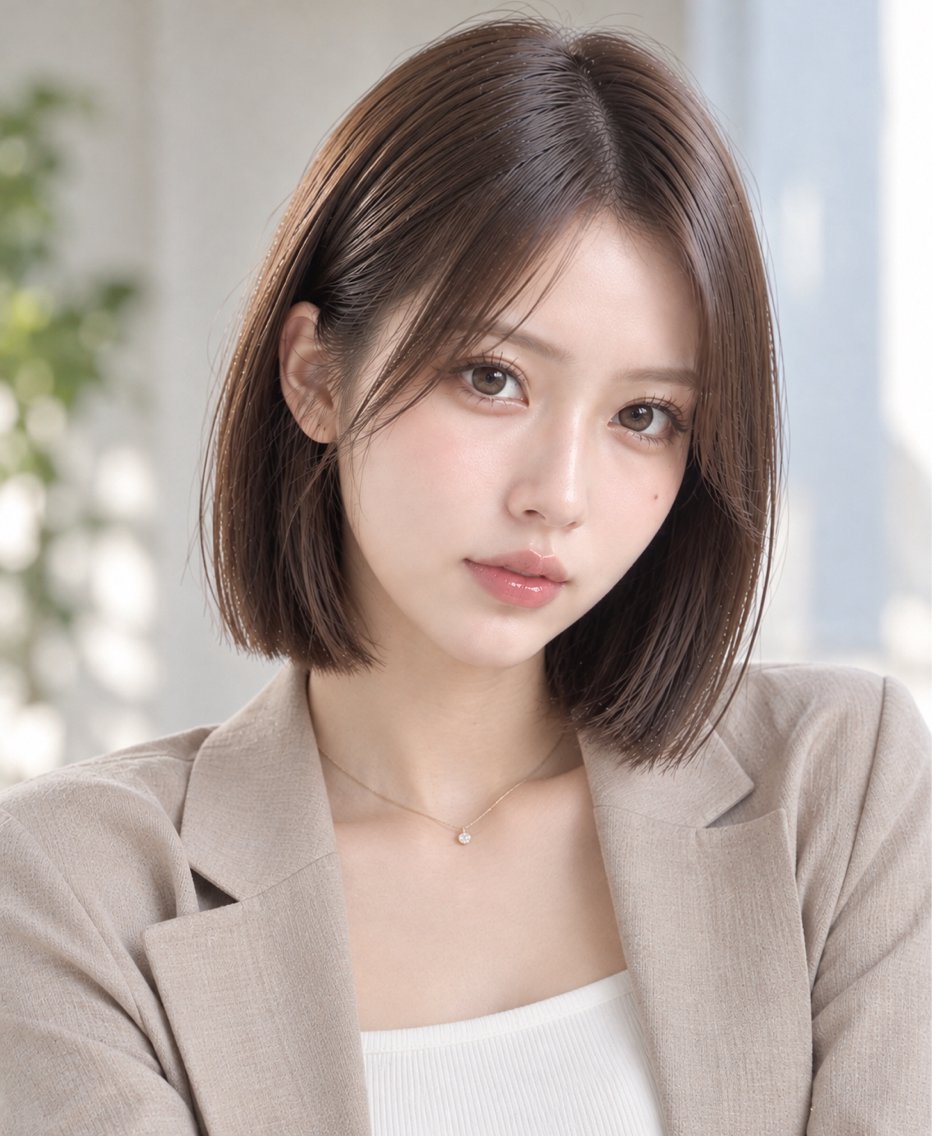 肩上~ボブorショート+髪質改善カラーの写真