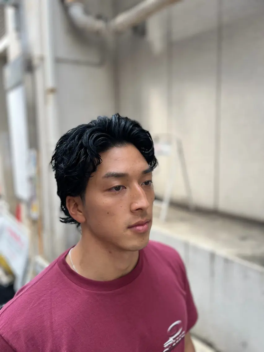ショート パーマ カット パーマ メンズ特化理容師 ふうきのヘアスタイル