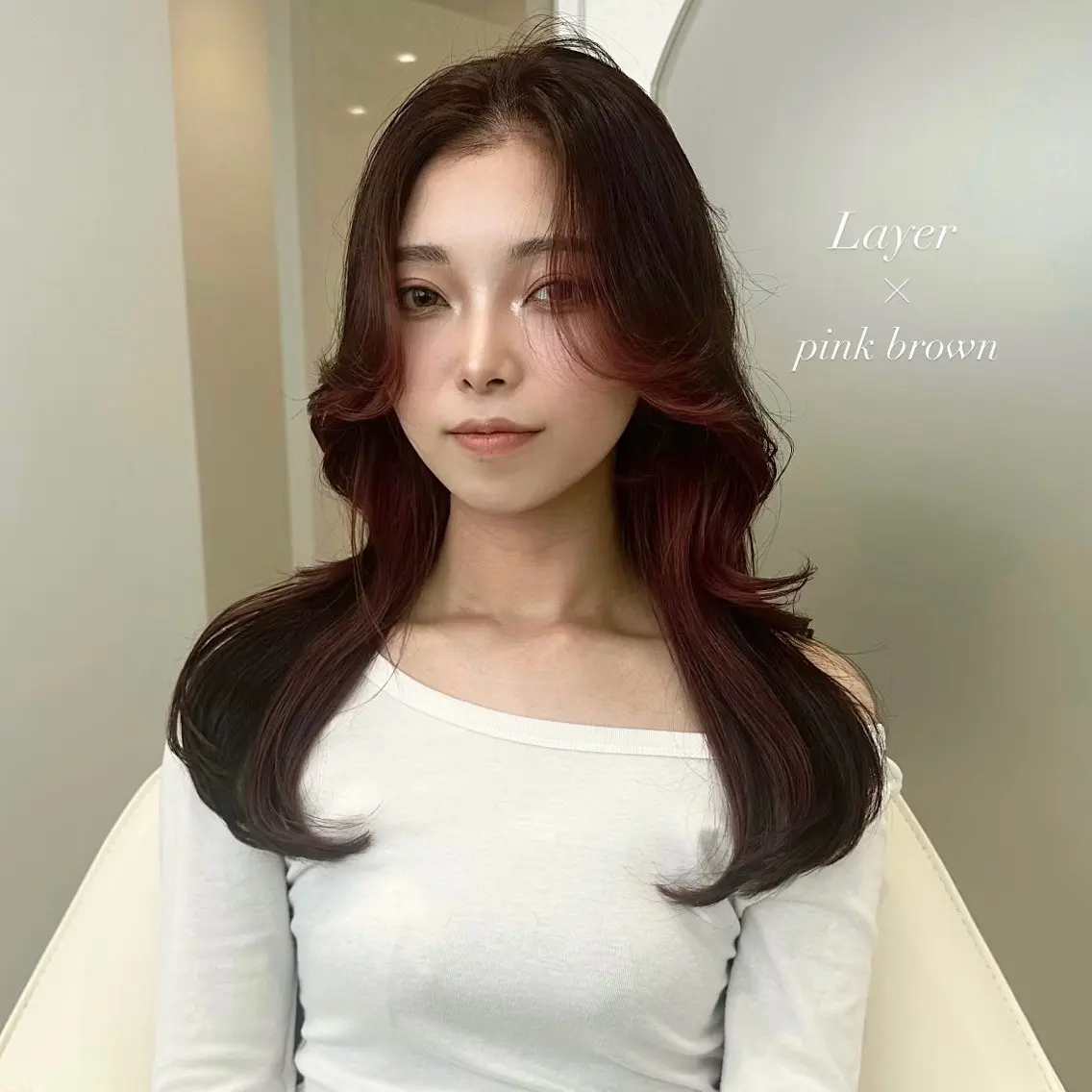 セミロング 韓国𝐻𝑎𝑖𝑟 🇰🇷🖤ハラのヘアスタイル