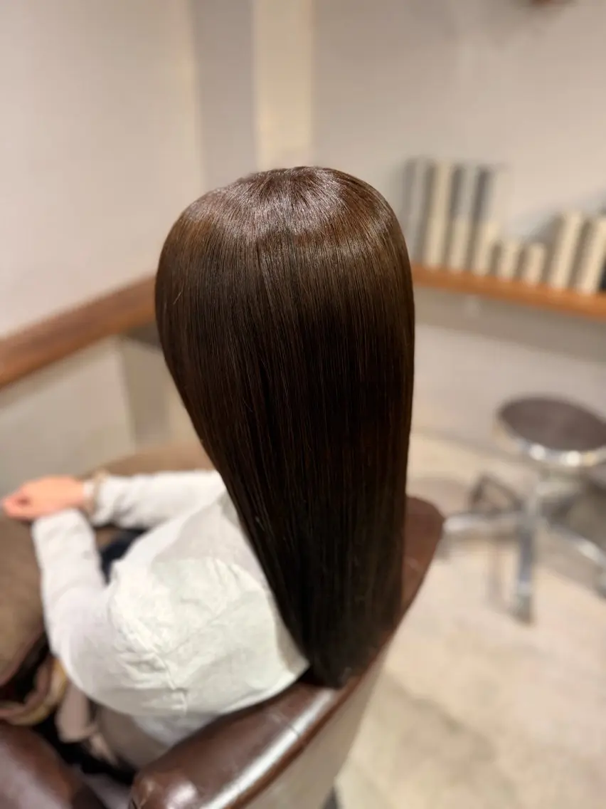 ロング カラー ダークグレー ダークグレージュ グレージュ ヘアカラー 手話/耳が聞こえない 🦻🏻/山本しずほのヘアスタイル