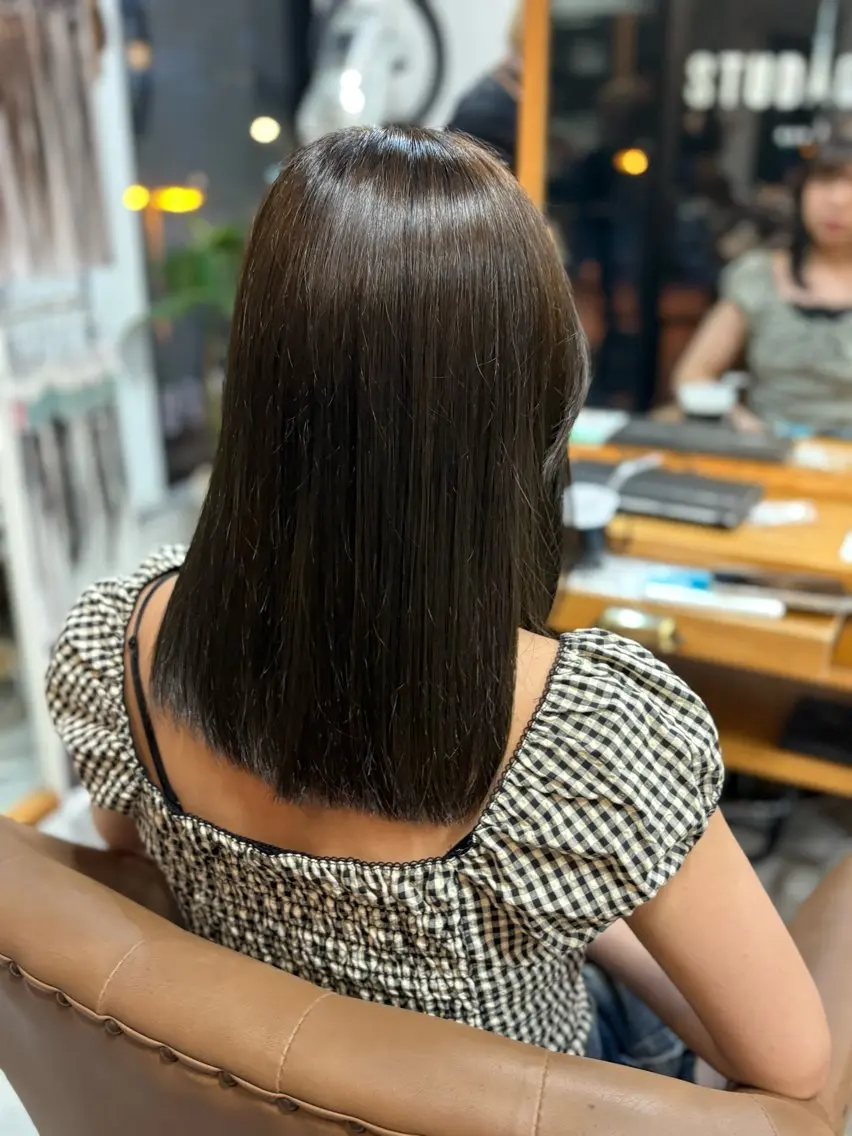 ミディアム カラー 宇田 真基のヘアスタイル