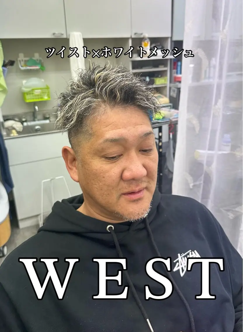 カラー メンズ ヘアカラー パーマ WEST✂︎AKI HIRO✂︎大和高田のヘアスタイル