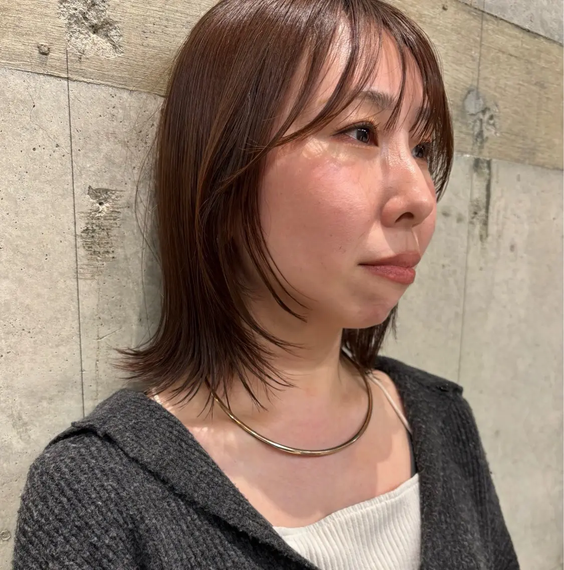 ミディアム 瑠己杏 :ボブ/ ハイトーンワンカラーのヘアスタイル