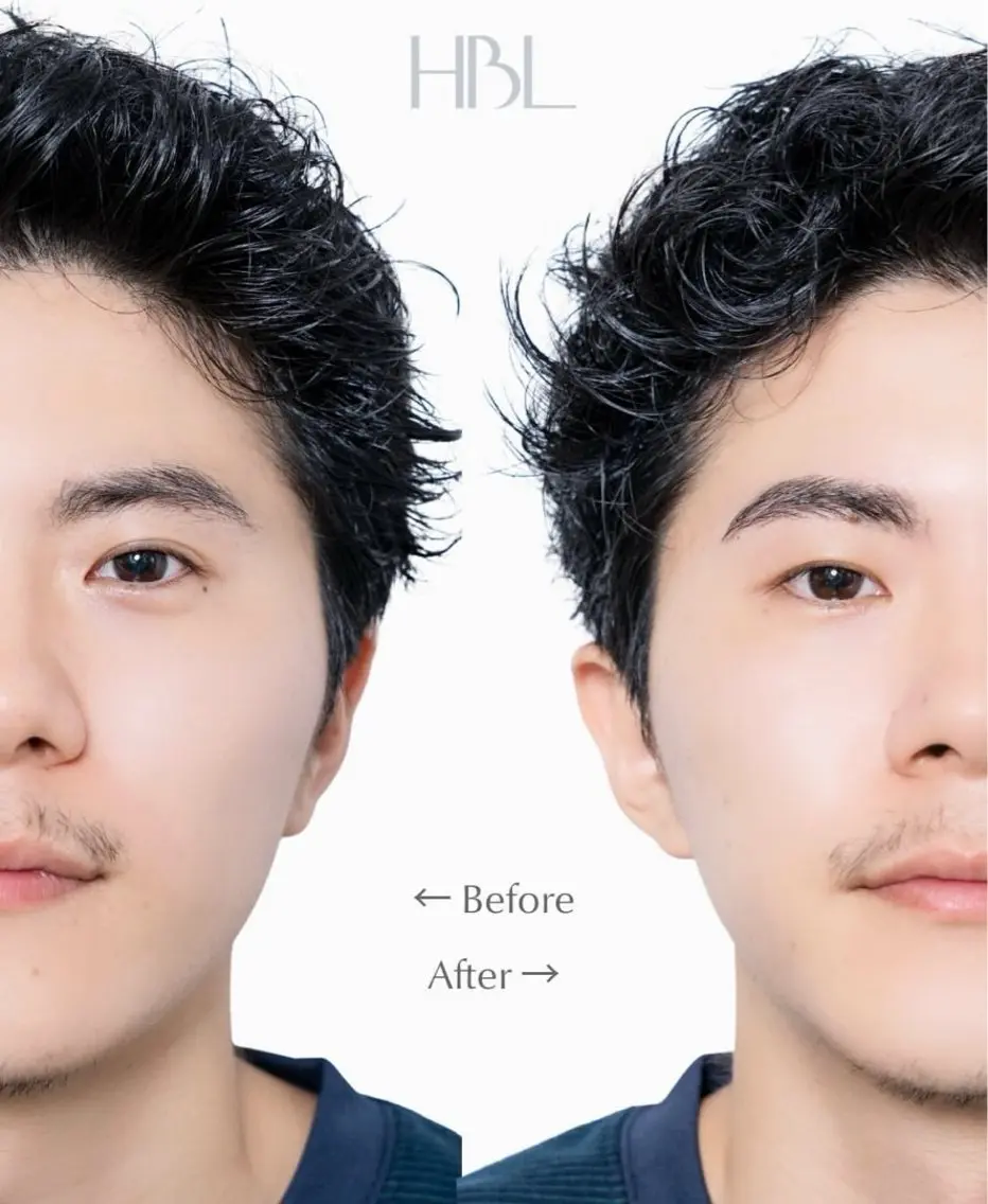 メンズ眉毛 状況メニュー同じの写真