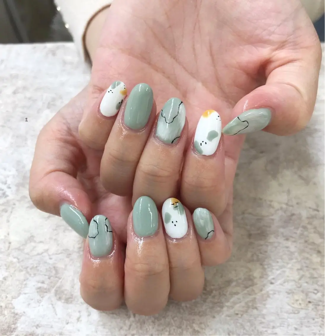 ネイル ハンドネイル ハンドケア Basic本厚木店 Mahiroᙏ̤̫͚のネイルデザイン