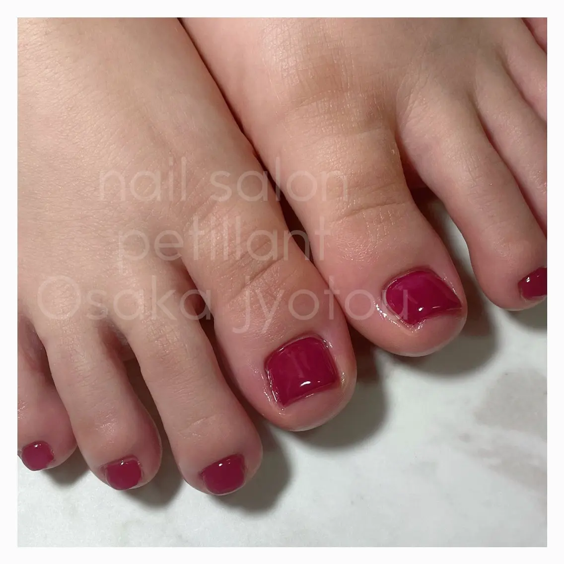 ネイル ボルドー クリアネイル nail salon petillantのネイルデザイン