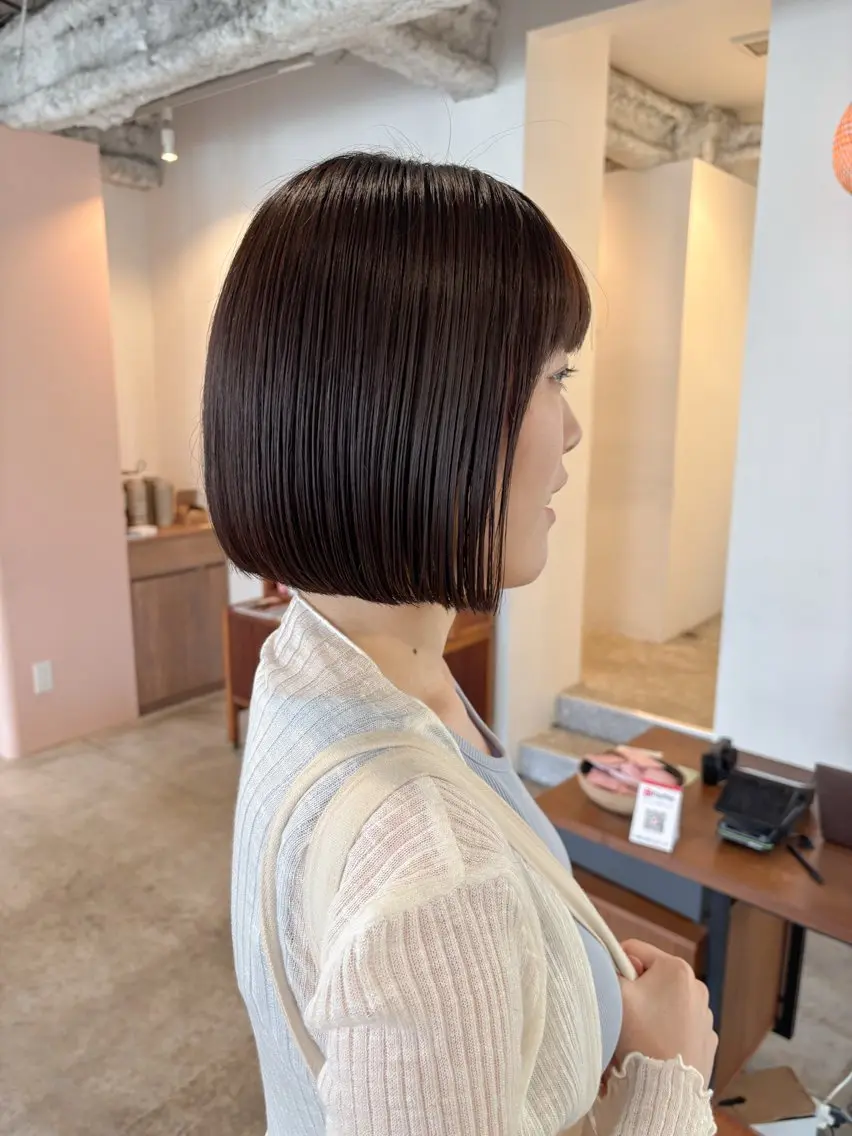 ショート カラー ボブ カット ヘアカラー トリートメント Takuma Suzuki中目黒のヘアスタイル