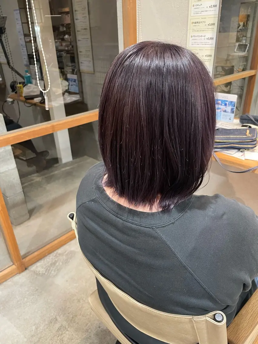 ミディアム カラー ラベンダーカラー ヘアカラー momoka 女性限定のヘアスタイル
