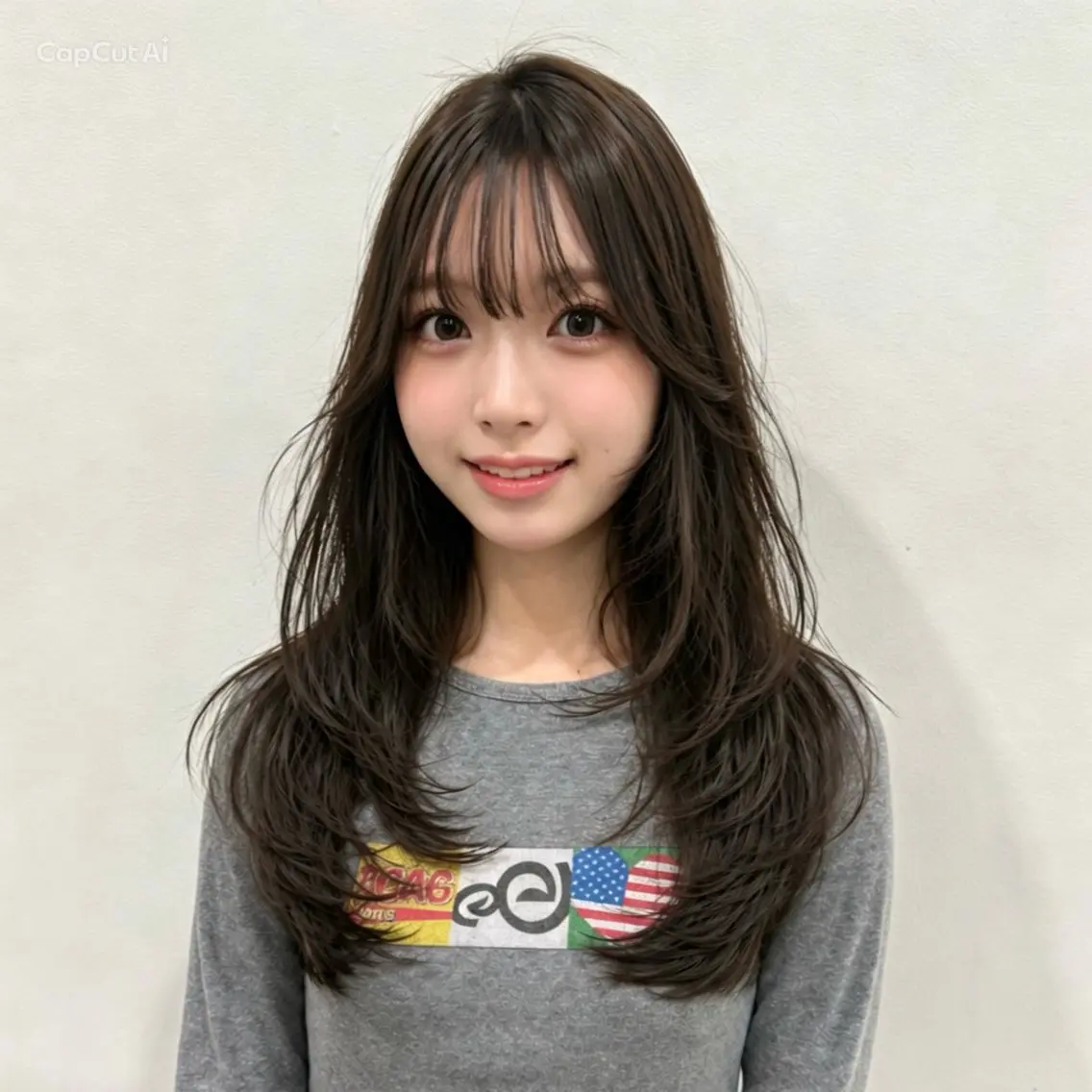 ロング くびれヘア レイヤーカット 小顔カット カット 韓国レイヤー🇰🇷 ボブ/酸性縮毛矯正のヘアスタイル