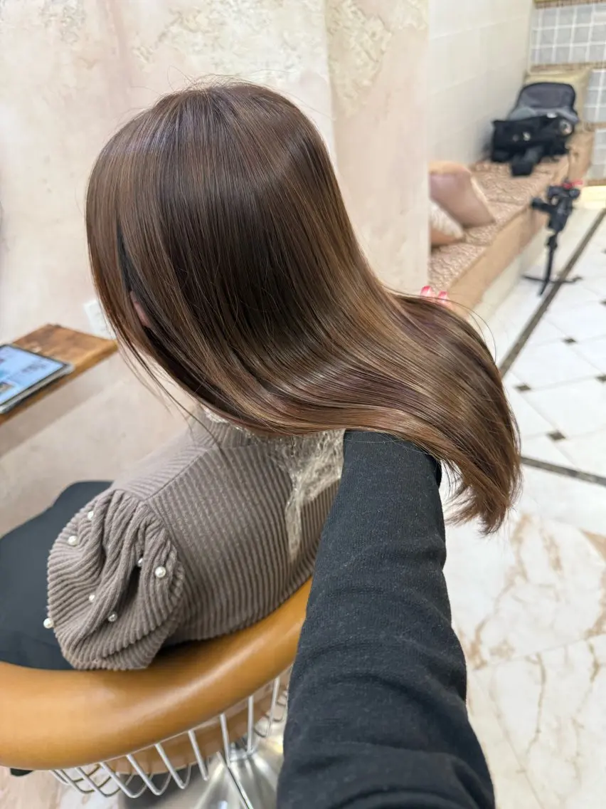 🦊暗髪艶カラー🦊one color +ケラスターゼトリートメント🦊の写真
