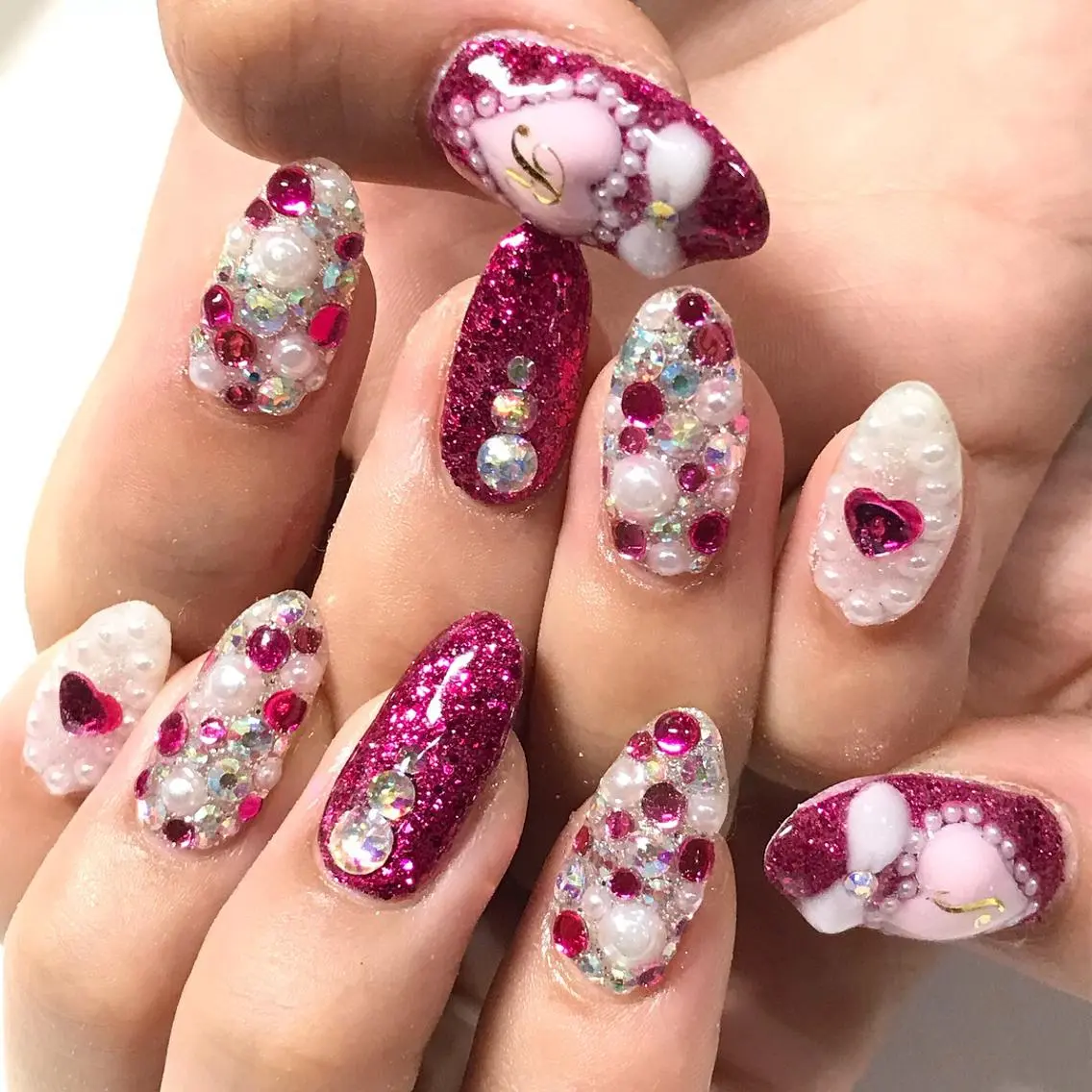 ネイル 渋谷／チップ長さ出し 👑アプレgel-xのネイルデザイン