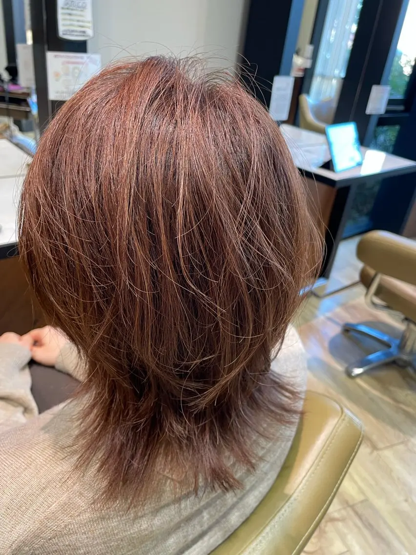 ミディアム レイヤーカット 生盛 智穂子のヘアスタイル