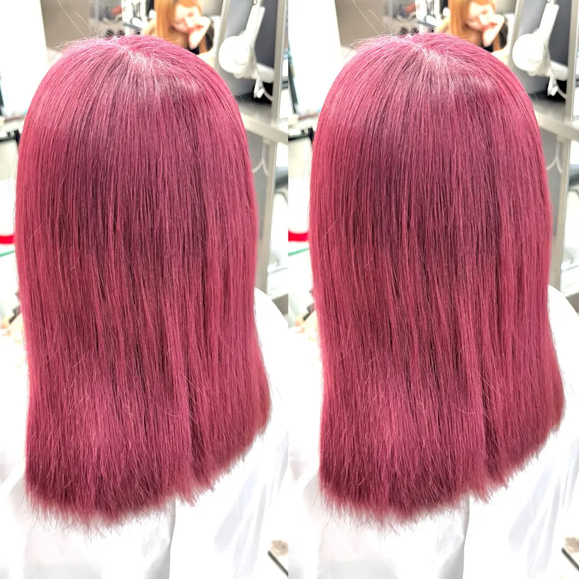 カラー ブリーチ ピンクカラー ヘアカラー ヘアメ🎀ハイトーン 🩵エクステ🪄しほのヘアスタイル