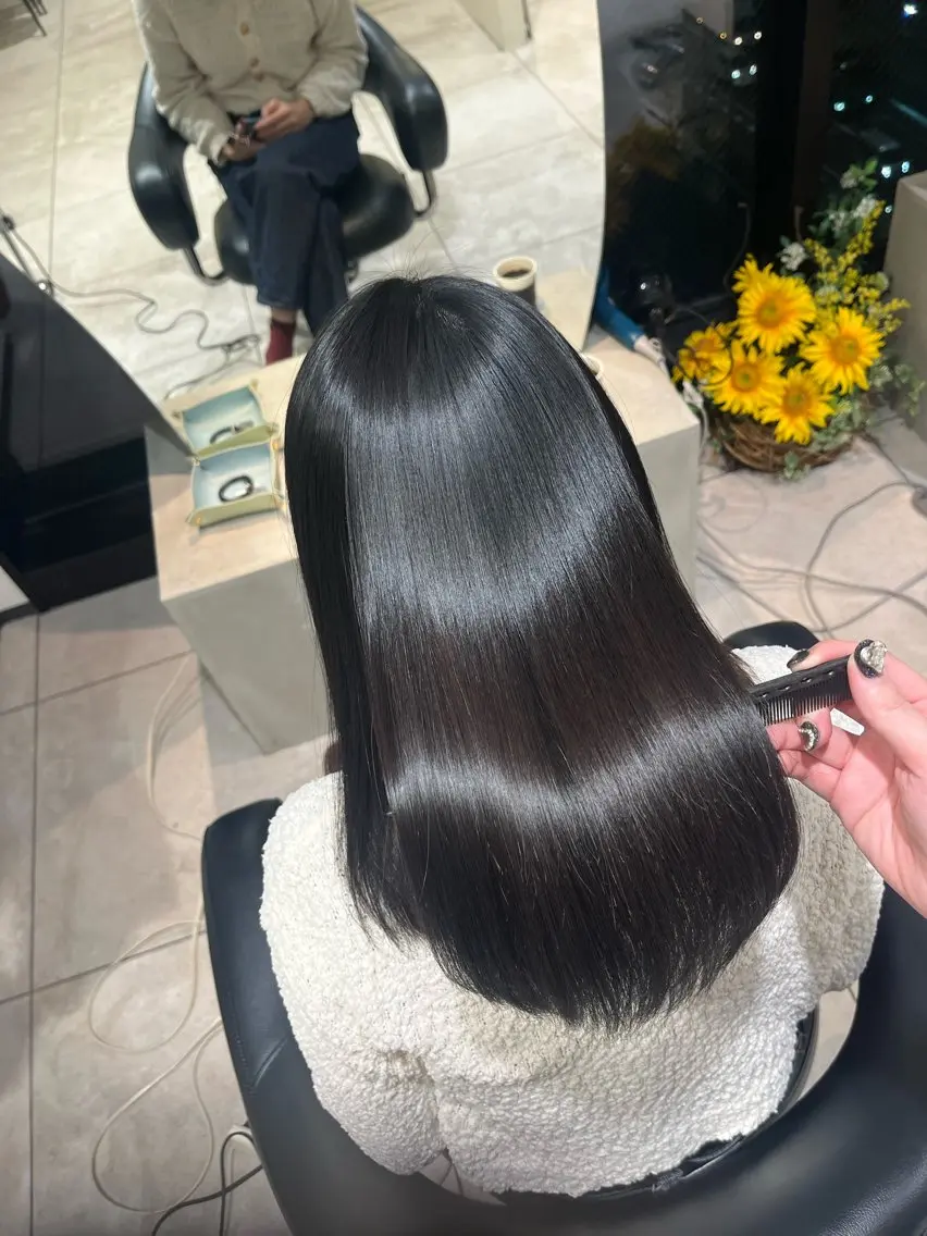 ミディアム パーマ 縮毛矯正 トリートメント 🫧美髪縮毛矯正🫧 Haruのヘアスタイル