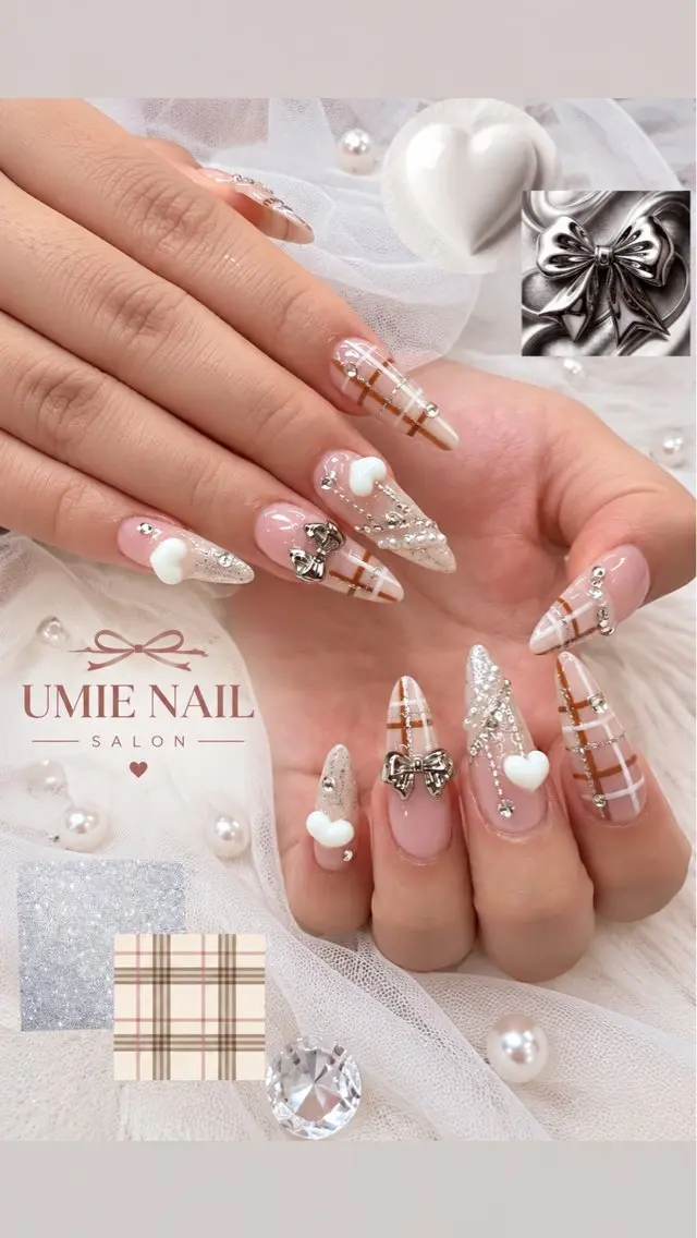 ネイル フットネイル フレンチネイル グラデーション キラキラネイル 韓国ネイル ハンドネイル UMIE NAIL SALONのネイルデザイン