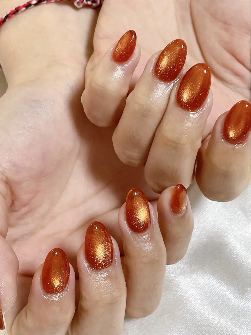 ネイル オーロラネイル フットネイル フレンチネイル ジェルネイル マグネットネイル ハンドネイル kiki nail たまプラーザのネイルデザイン