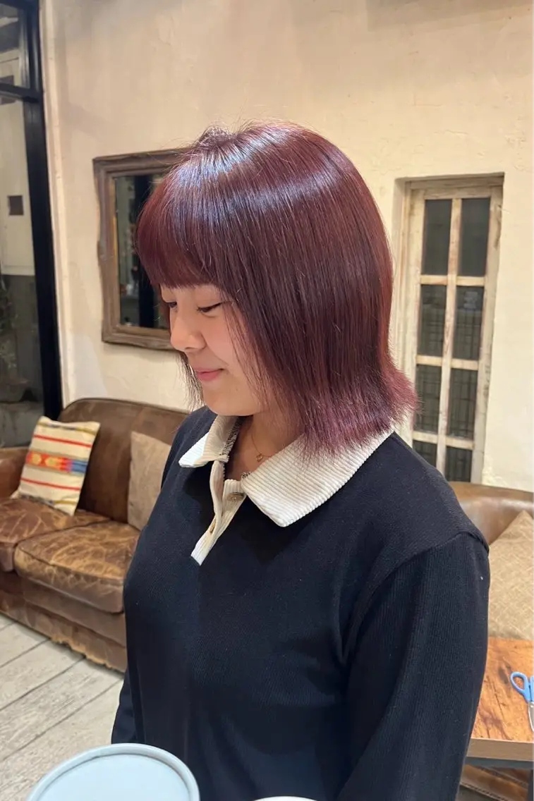 【ボブの方限定メニュー❣️】🩰艶ワンカラー＋3stepトリートメント✨️の写真