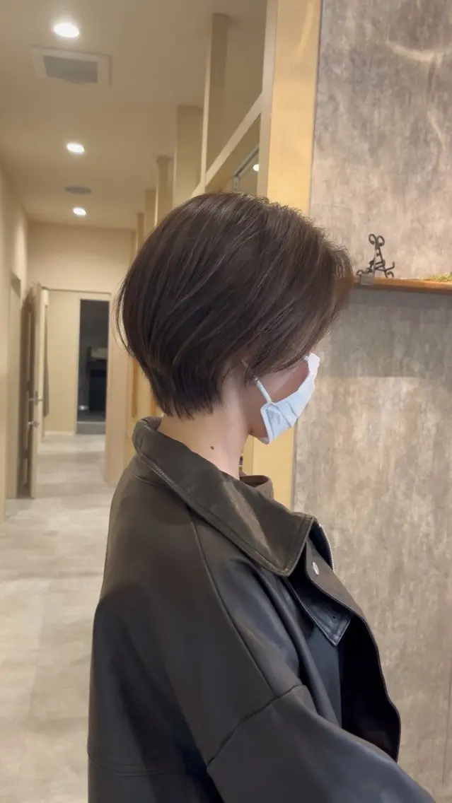 ショート カラー カット ヘアカラー レイヤーカット ✂︎玲旺のヘアスタイル