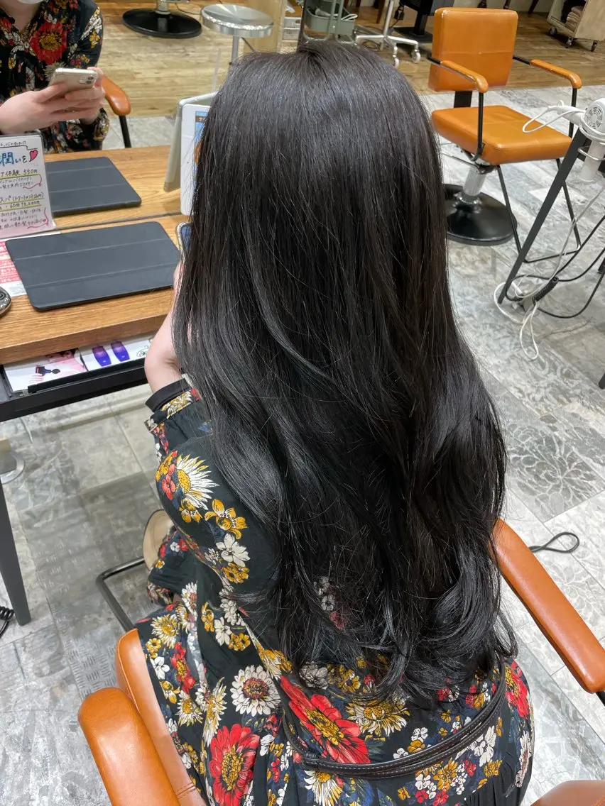 ロング カラー 透明感カラー 透明感カラー 大工廻あすやのヘアスタイル