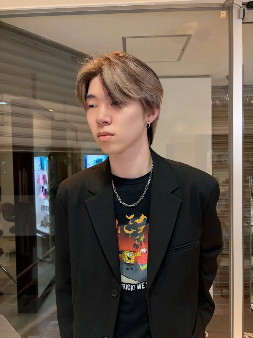 ショート カラー メンズ ヘアカラー トリートメント 甲斐 司のヘアスタイル