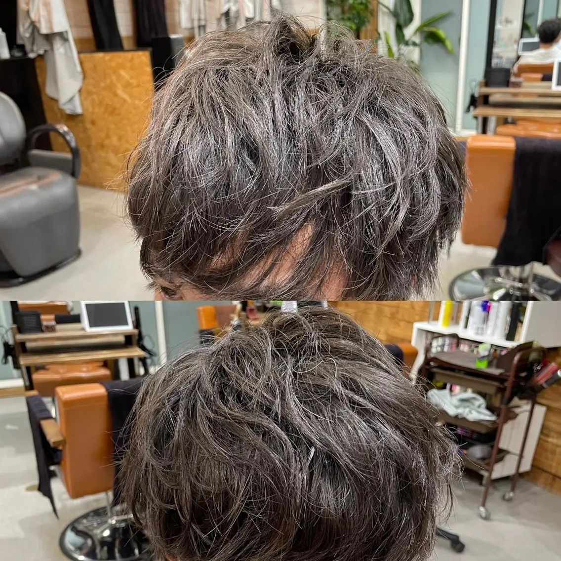 メンズ マッシュ メンズパーマ 刈り上げ かんばら りょーいのヘアスタイル