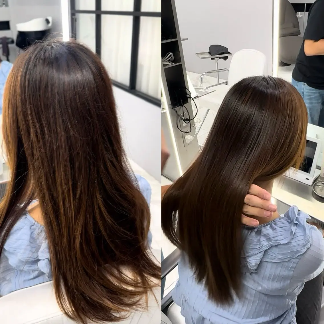 ロング 縮毛矯正 ハイトーン✖️ 縮毛矯正シュンペイのヘアスタイル